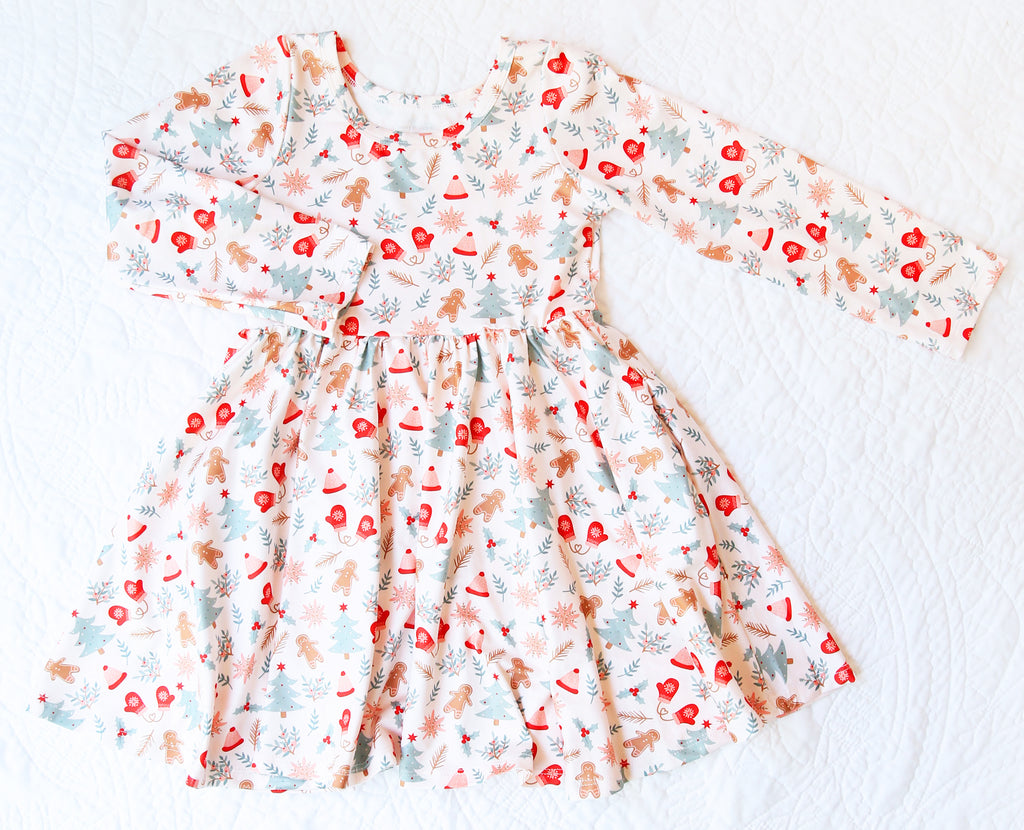 Charlie's Project Precious Traditions Long-Sleeve Hugs Twirl Dress