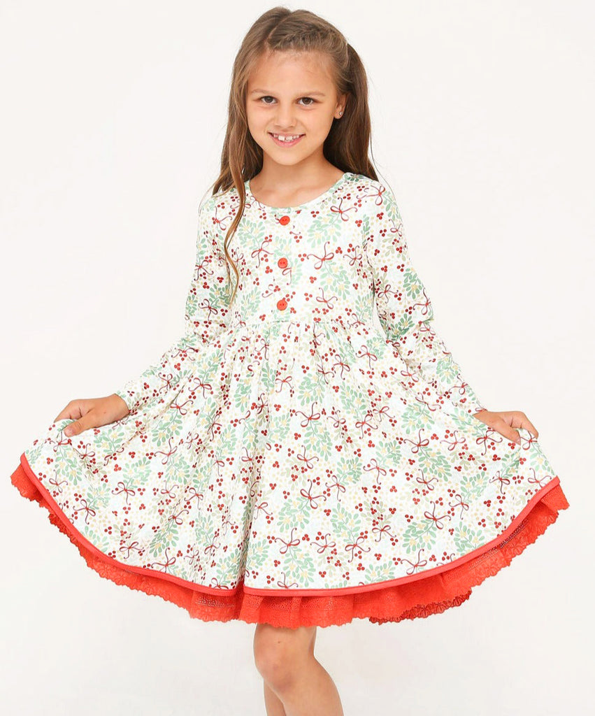 Charlie's Project Deck the Halls Lace Hugs Twirl Dress