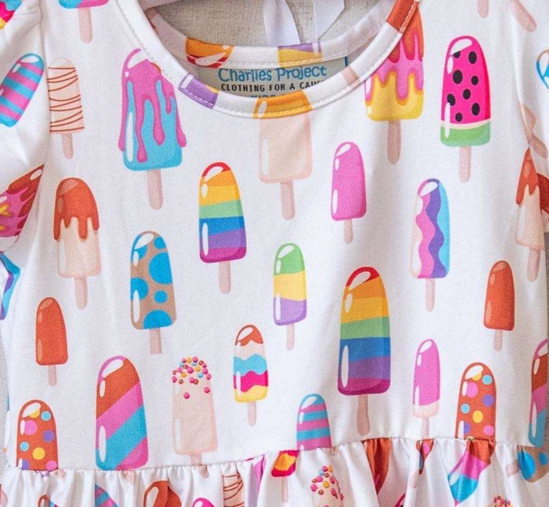 Charlie's Project Popsicles Short Sleeve Hugs Twirl Dress