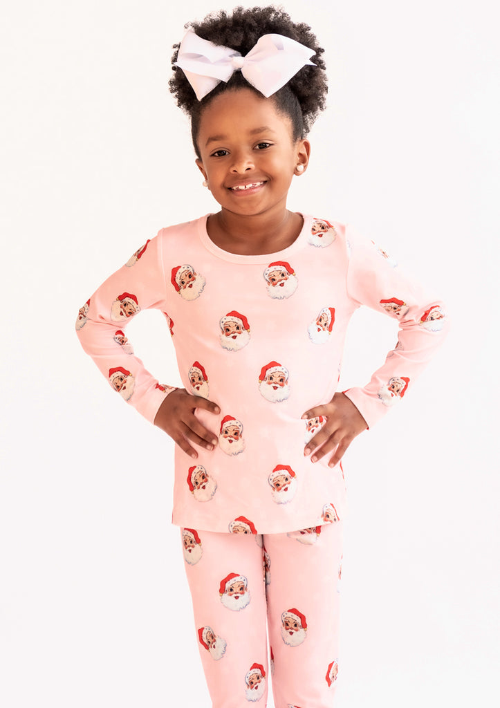 Little Snuggles Pink Santa Pajamas
