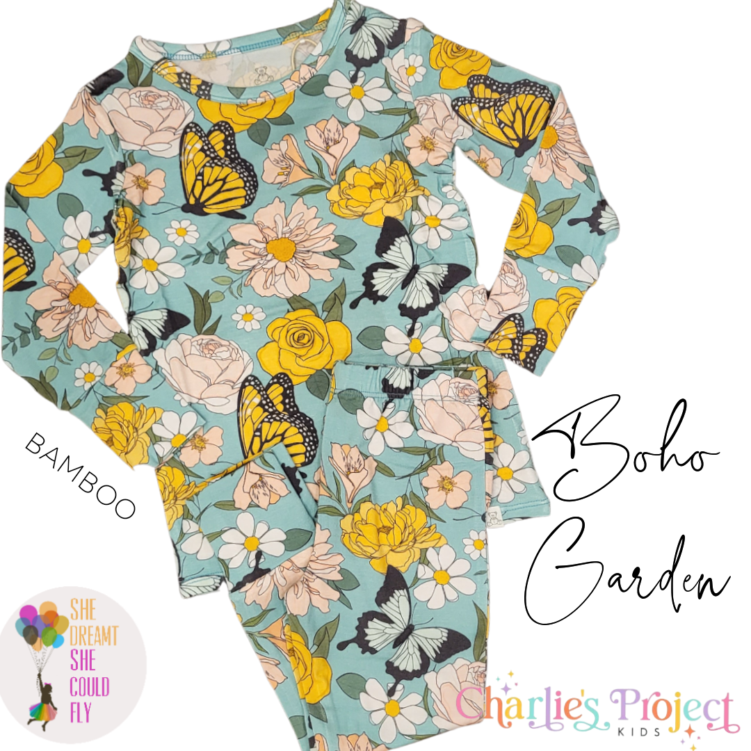 Little Snuggles Boho Garden Bamboo Pajamas