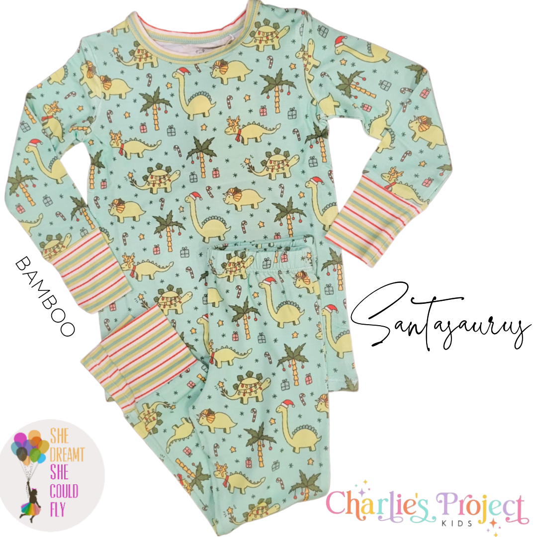 Little Snuggles Santasaurus Pajamas