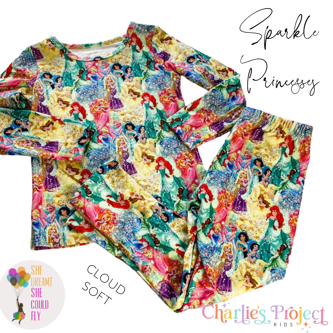 Charlie's Project Sparkle Princesses Cloud Soft Lounge Set