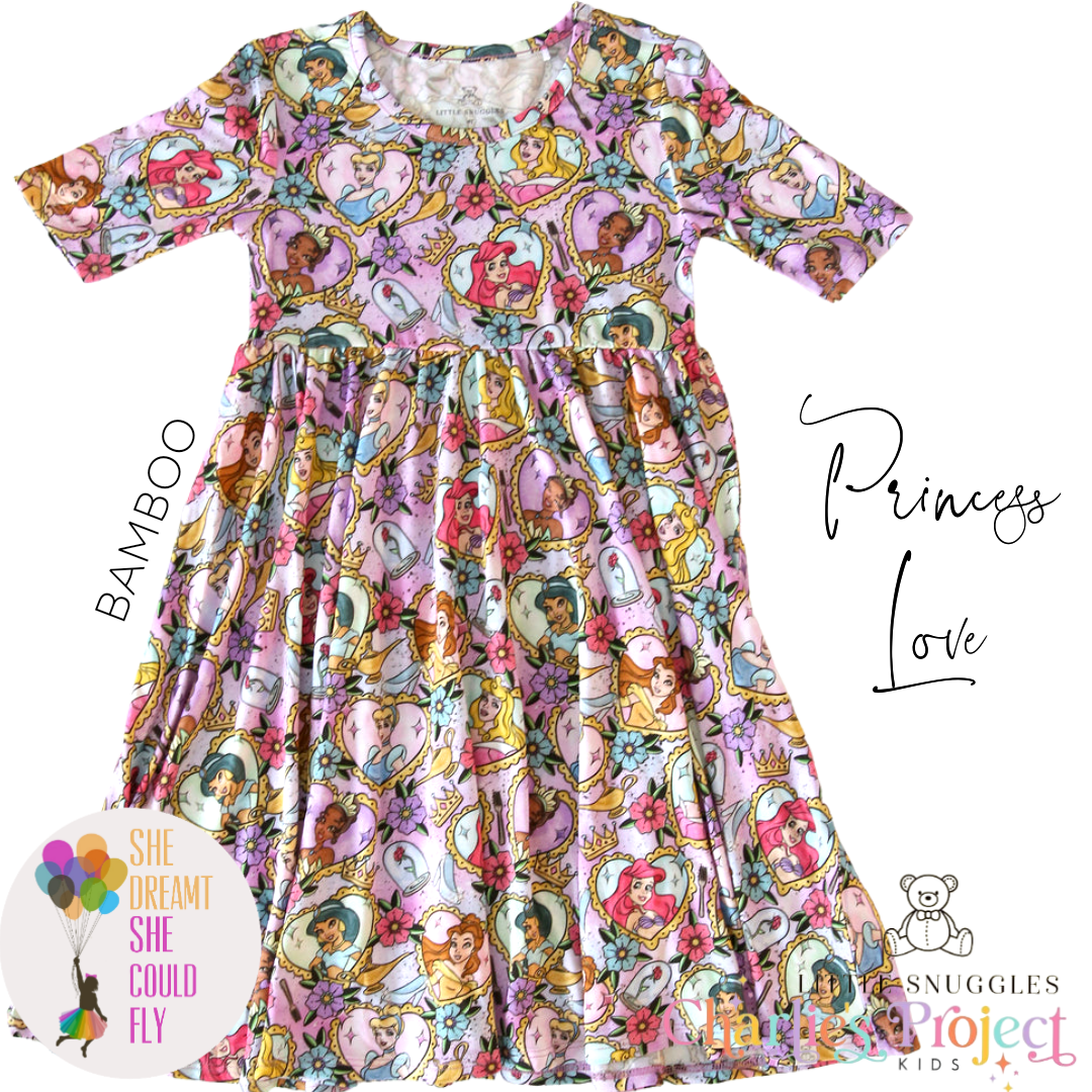 Little Snuggles Princess Love Bamboo Dress