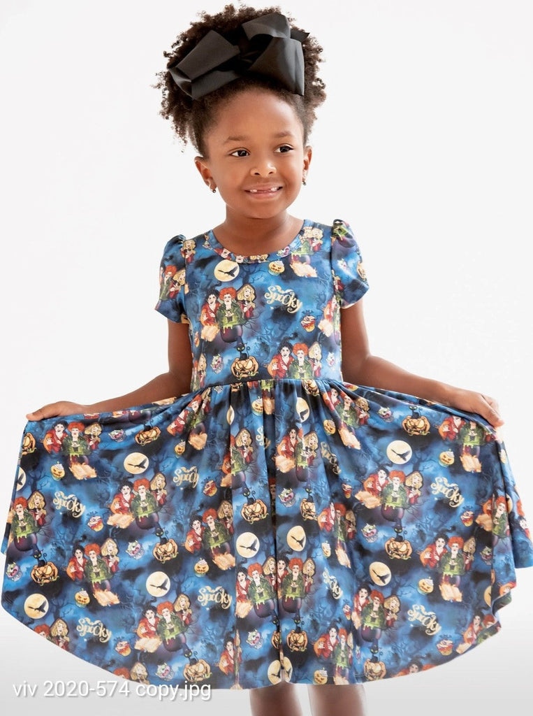 Charlie's Project Witches Brew Short-Sleeve Hugs Twirl Dress