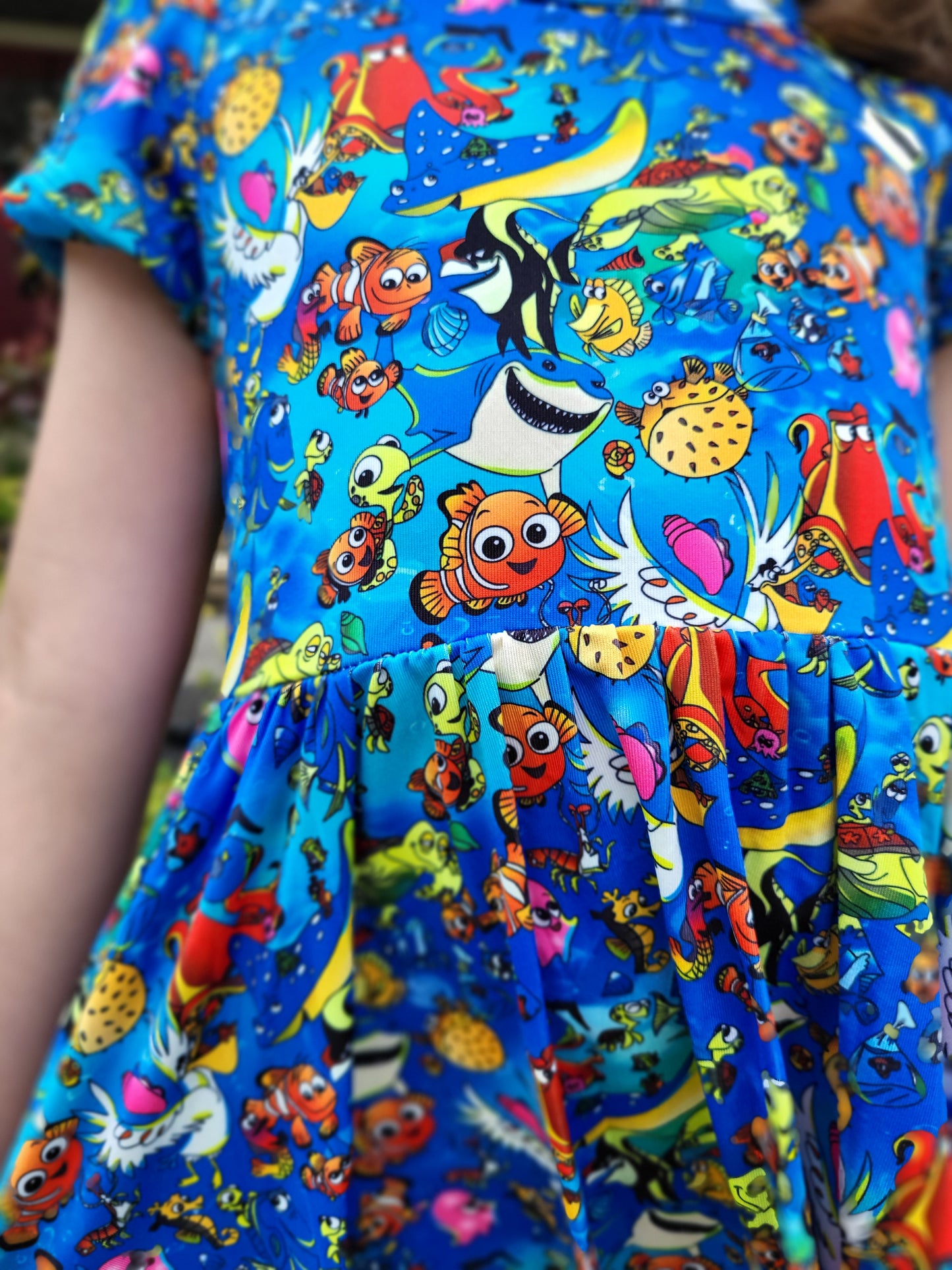 Charlie's Project Keep Swimming Short-Sleeve Hugs Twirl Dress