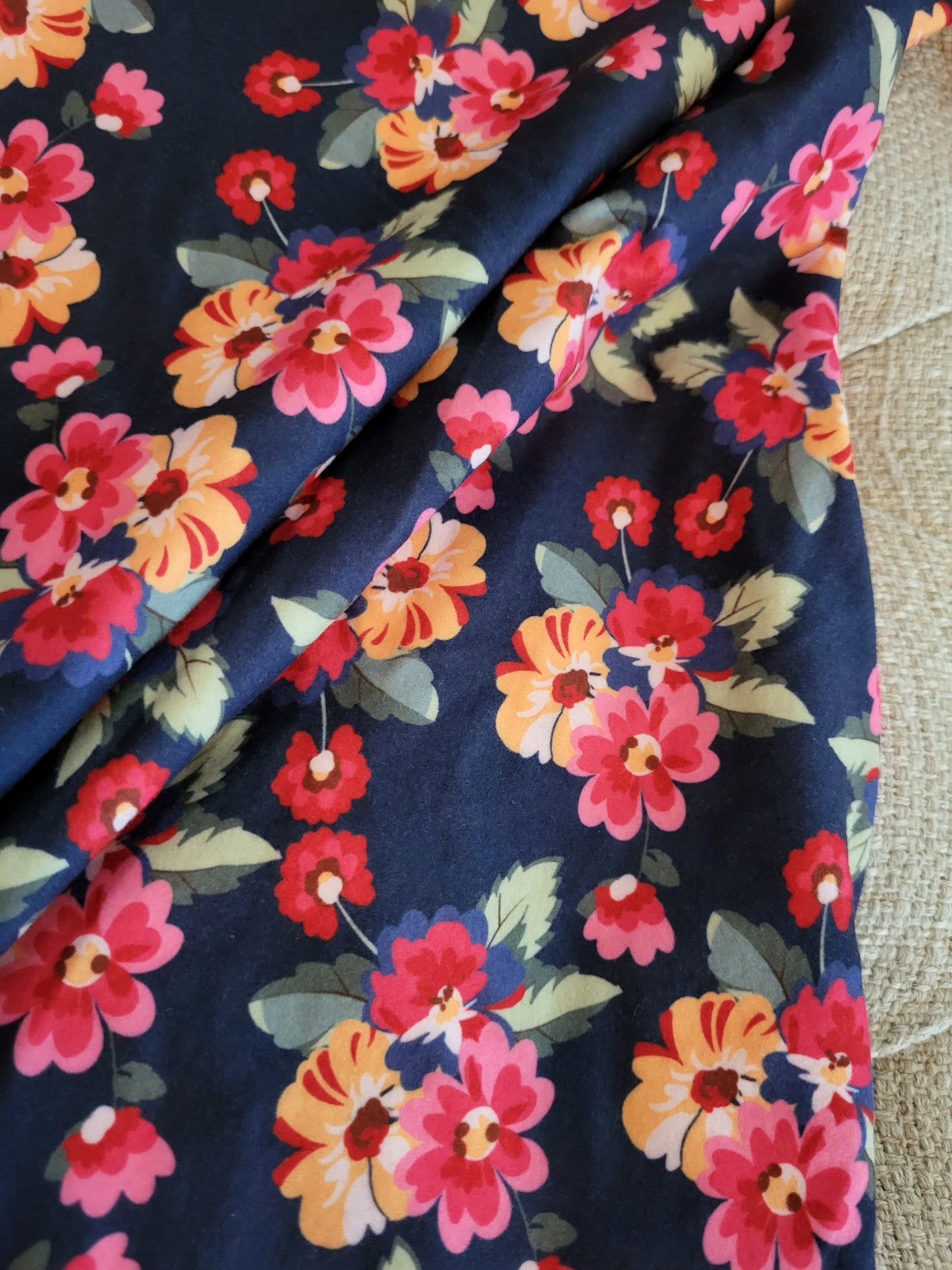 Charlie's Project Navy Bouquet 3/4 Sleeve Charley Dress