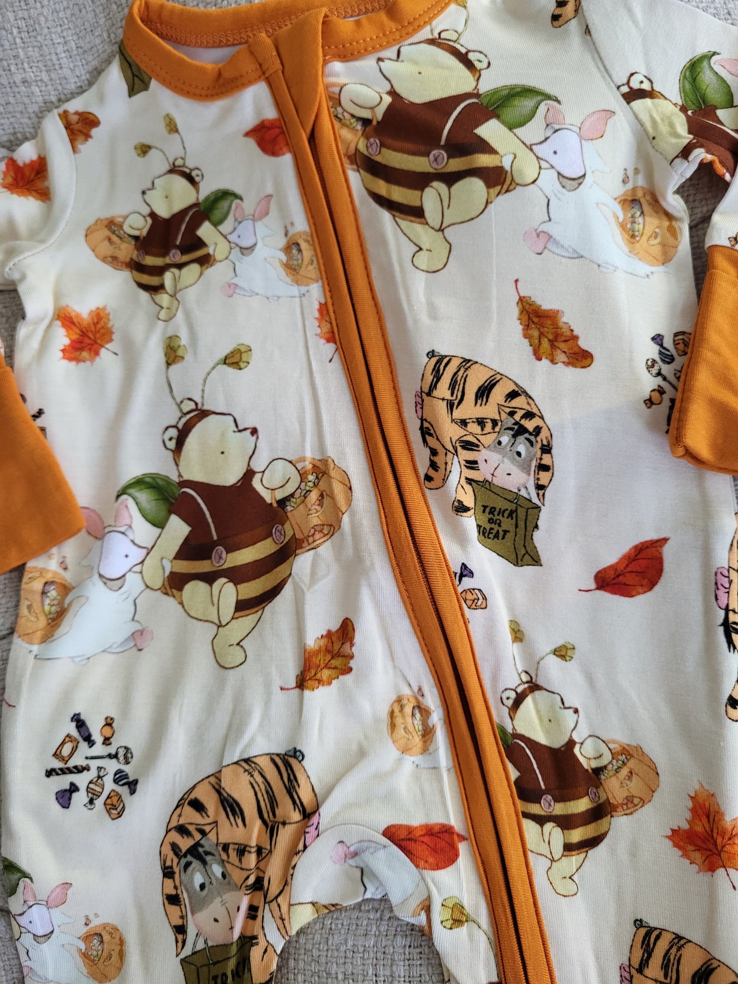 Little Snuggles Winnie the Boo Bamboo Zippy Baby Romper