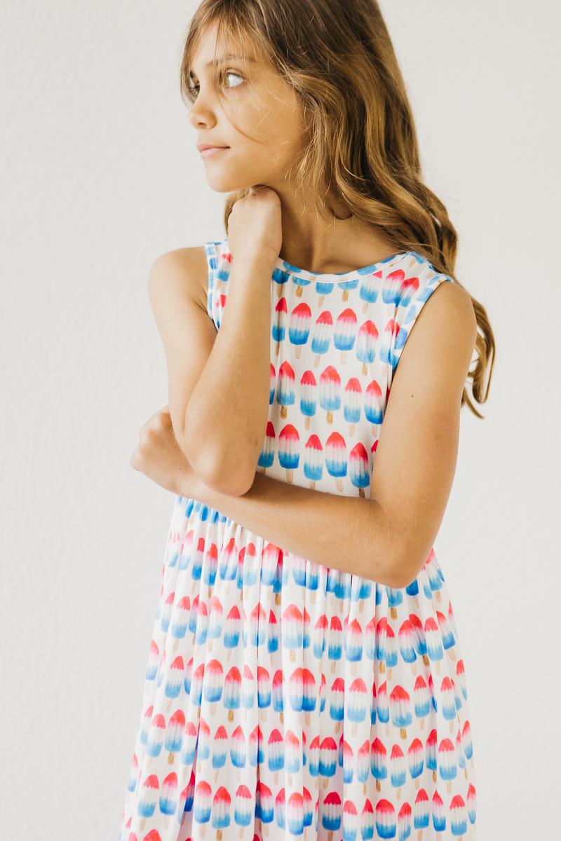 Mila & Rose Red, White, & Cute Tank Twirl Dress