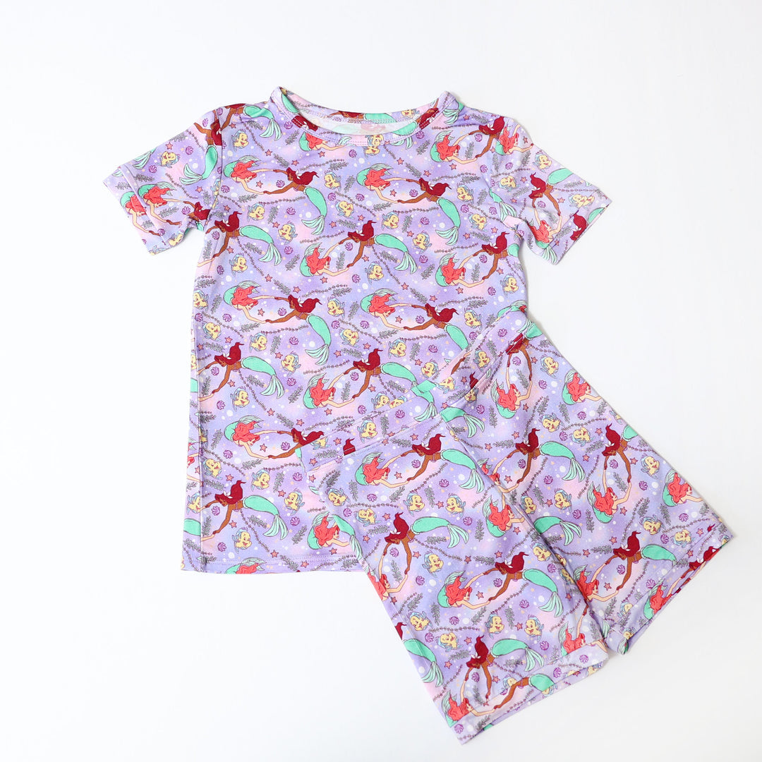 Little Snuggles Mermaids Short-Sleeve with Shorts Pajamas