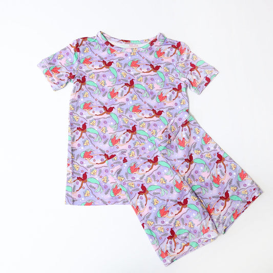 Little Snuggles Mermaids Short-Sleeve with Shorts Pajamas