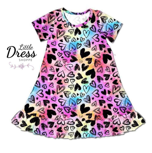 Scribble Hearts Bamboo Nightgown