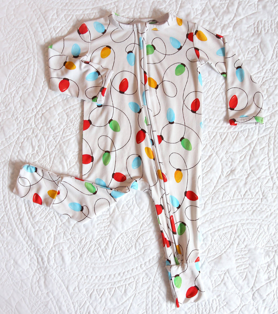 Little Snuggles All is Bright Bamboo Zippy Baby Romper