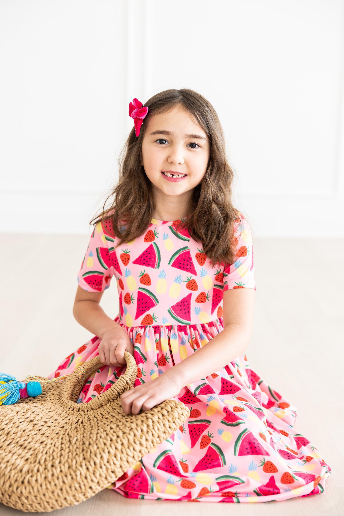 twirl dress Mila & Rose Watermelon Wonder Short-Sleeve Pocket Twirl Dress – She Dreamt She Could Fly