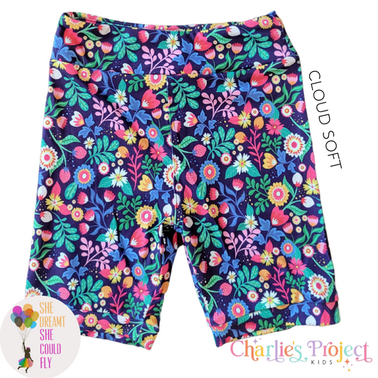 Festive Folk Art Cloud Soft Fitted Shorts