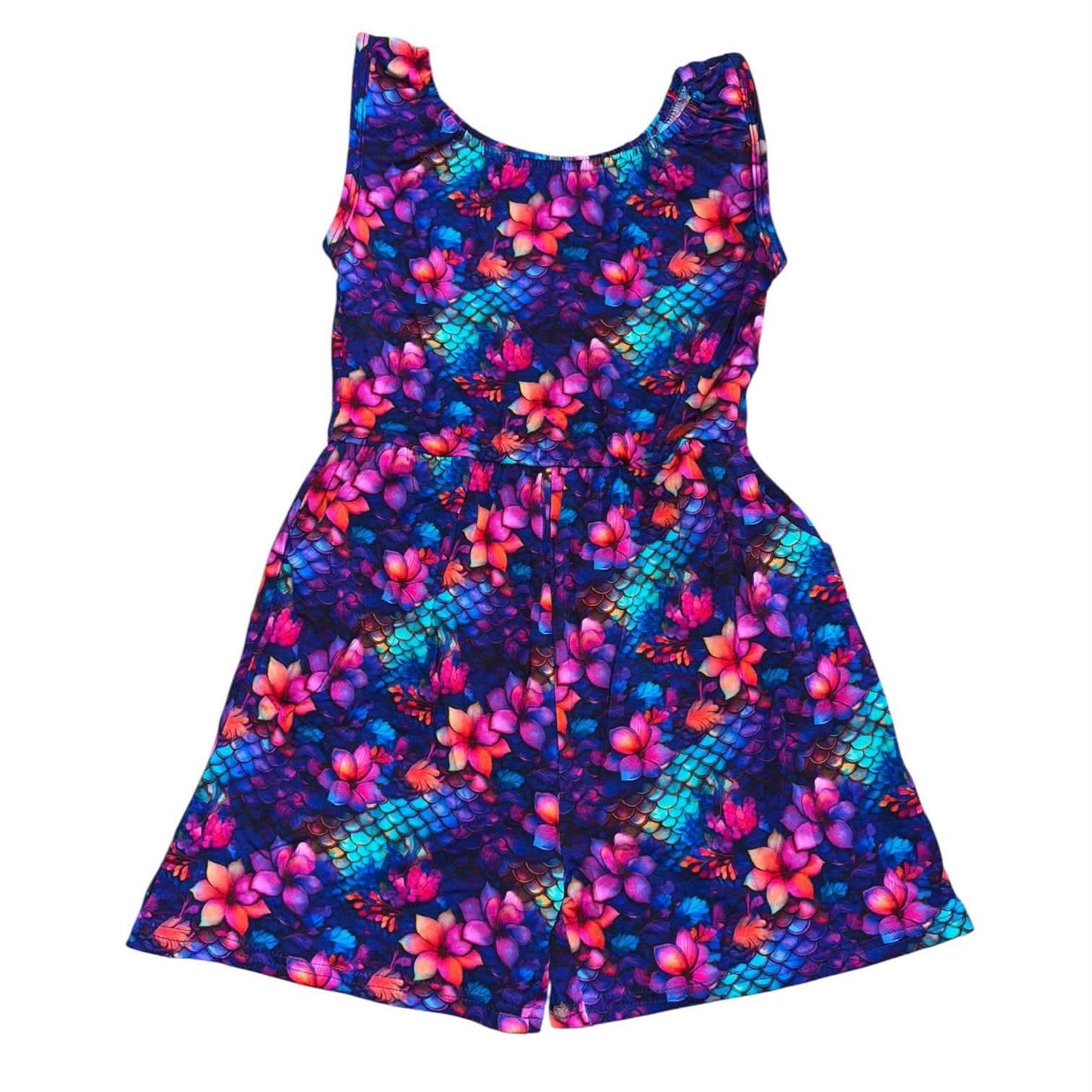 Mystical Mermaid Floral Bamboo Romper