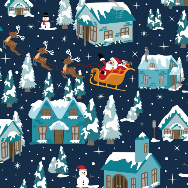 Merry Village Short-Sleeve Dress