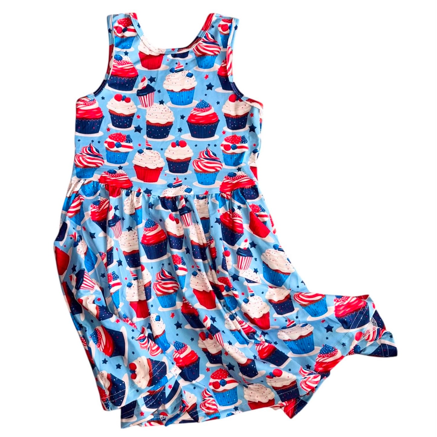 Patriotic Cupcakes Tank Dress