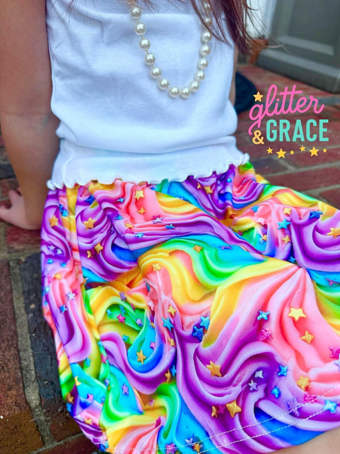 Rainbow Swirl Frosting Skort