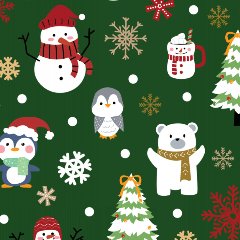 Frosty and Friends Long-Sleeve Ruffle Dress