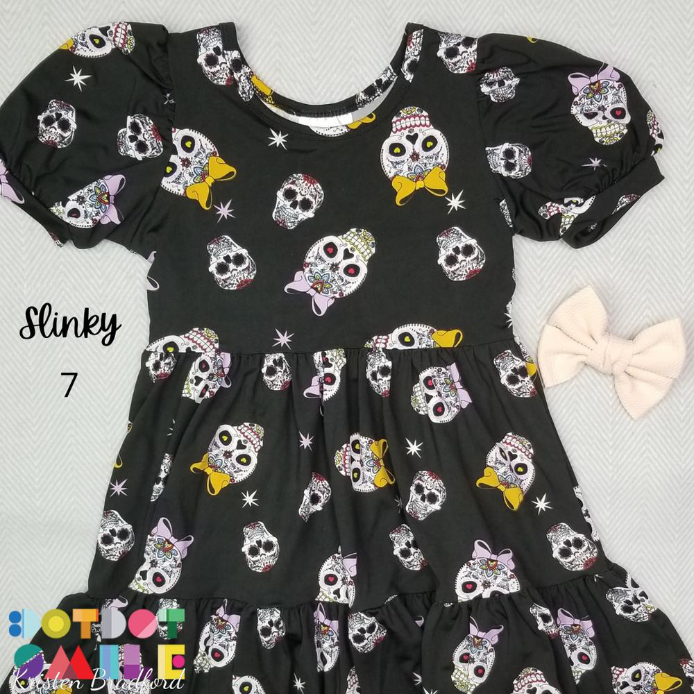 DotDotSmile Bow-dacious Skulls Tier Dress