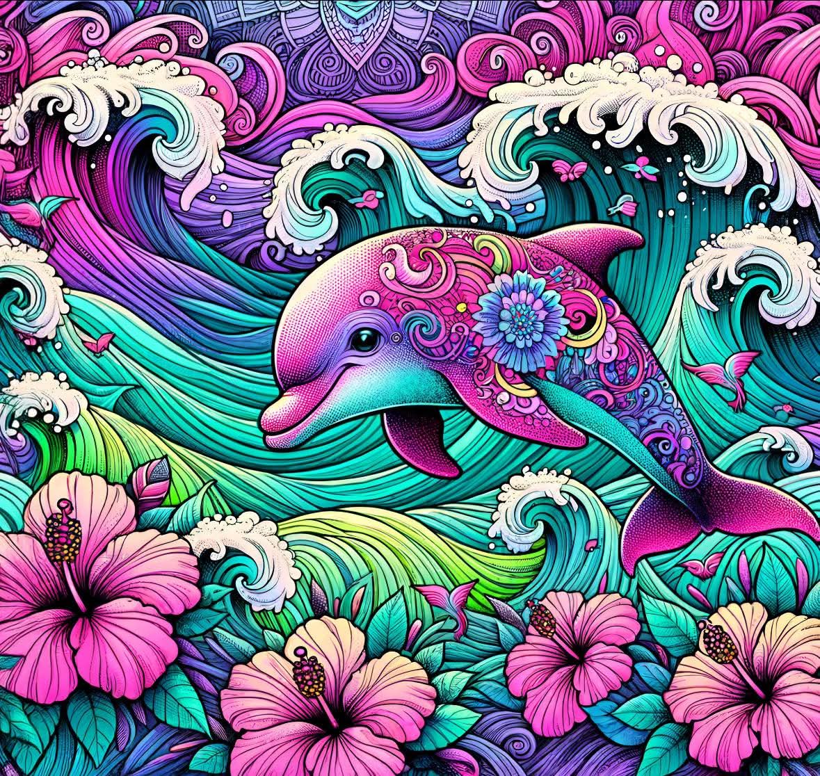 Orchid Dolphin Dreams Skort