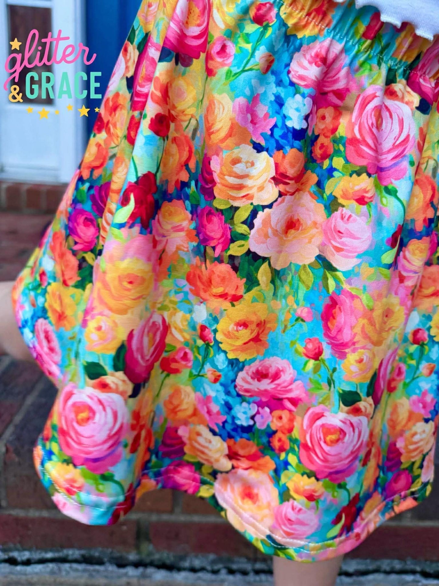 Gorgeous Garden Roses Skort