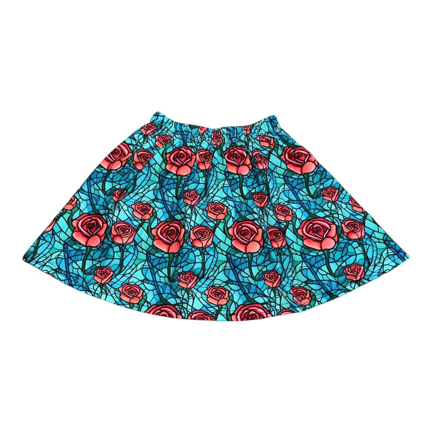Stained Glass Roses Skort