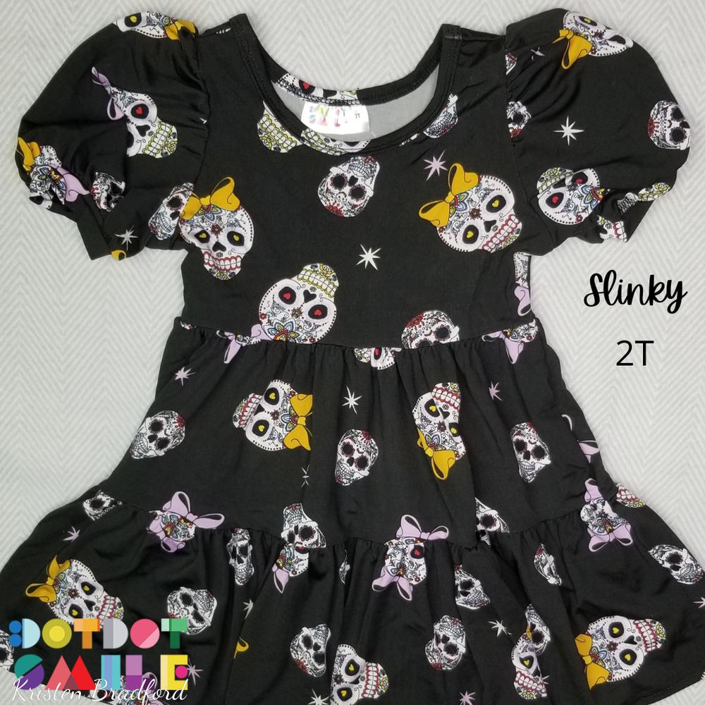 DotDotSmile Bow-dacious Skulls Tier Dress