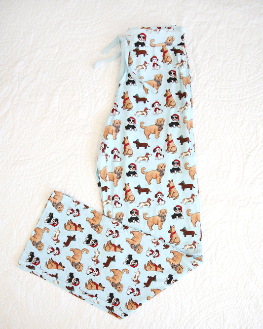 Little Snuggles Snow Dogs Adult Lounge Pants