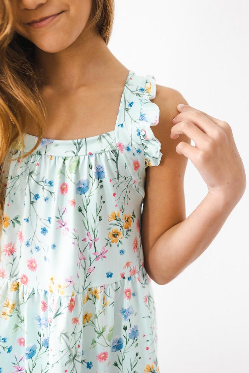 Mila & Rose Wild Woods Ruffle Cross Back Dress