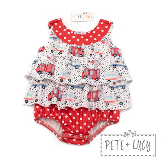 Pete + Lucy To the Rescue Girl's Infant Romper