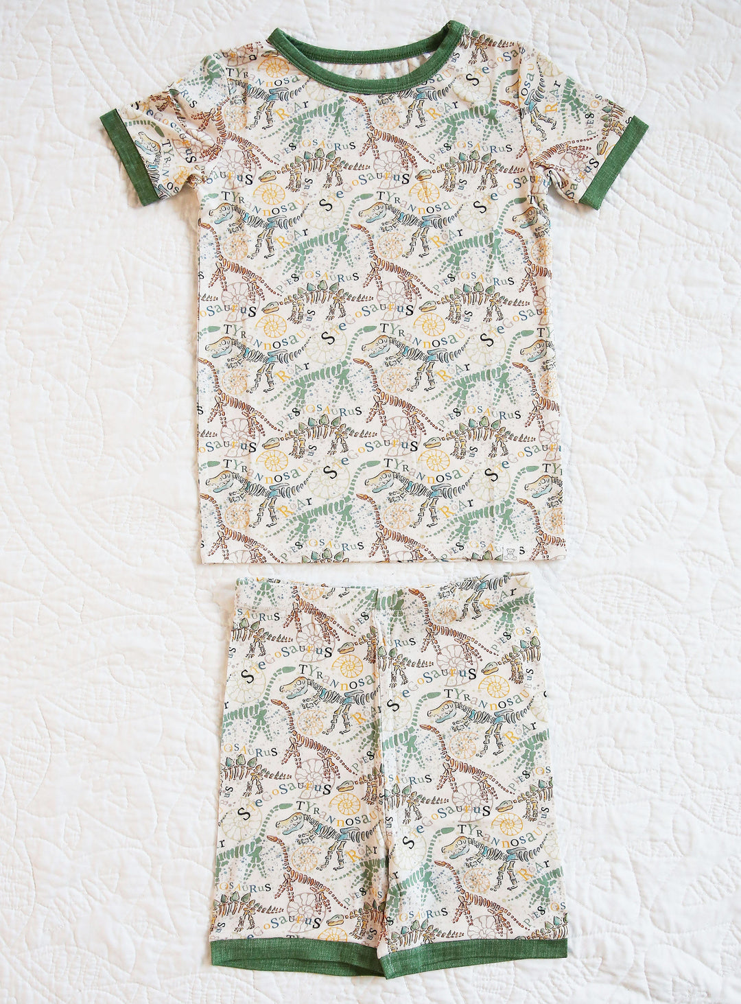 Little Snuggles Diggin' for Dinos Short-Sleeve with Shorts Pajamas