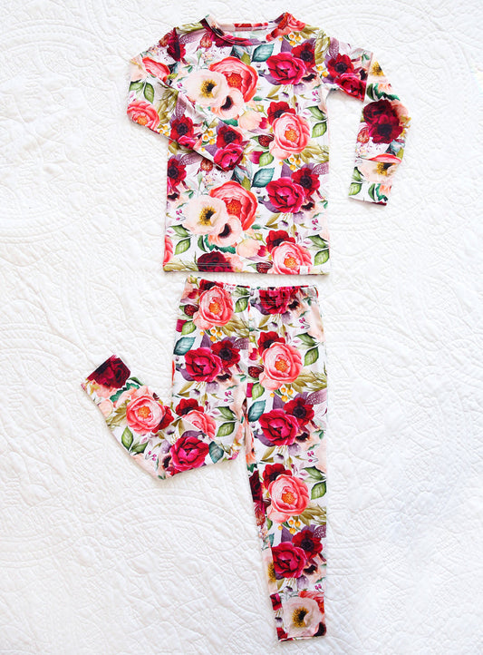 Little Snuggles Boho Rose Bamboo Pajamas