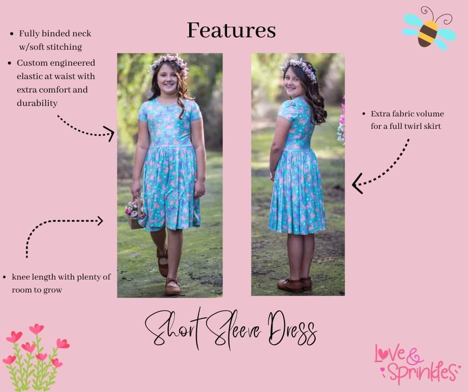 Love & Sprinkles Unicorn Royalty Short-Sleeve Dress