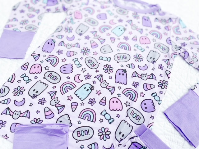 Little Snuggles Pastel Boos Bamboo Pajamas