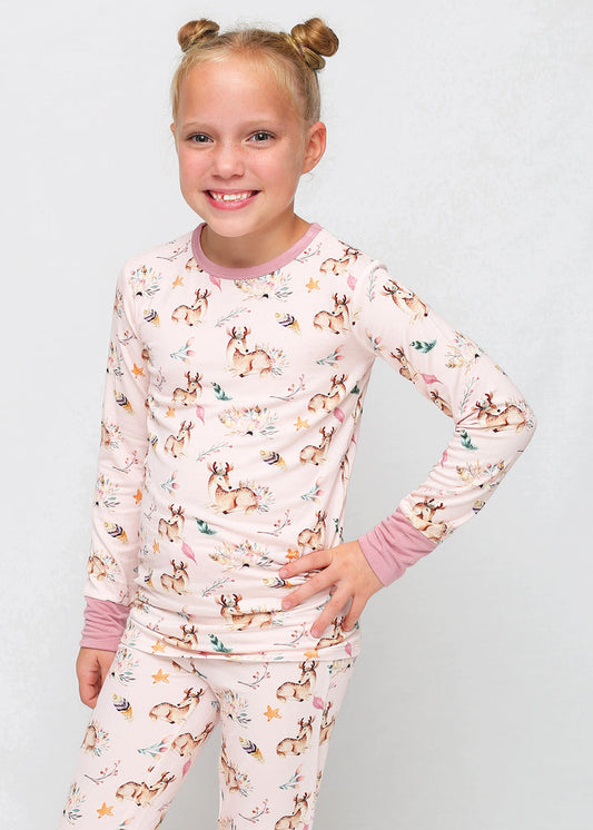 Little Snuggles Fawn and Feathers Pajamas