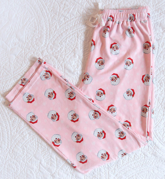 Little Snuggles Pink Santa Adult Lounge Pants