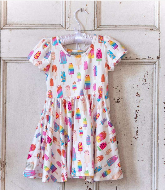Charlie's Project Popsicles Short Sleeve Hugs Twirl Dress