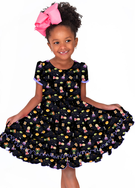 Charlie's Project Sisters & Spells Short-Sleeve Hugs Twirl Dress