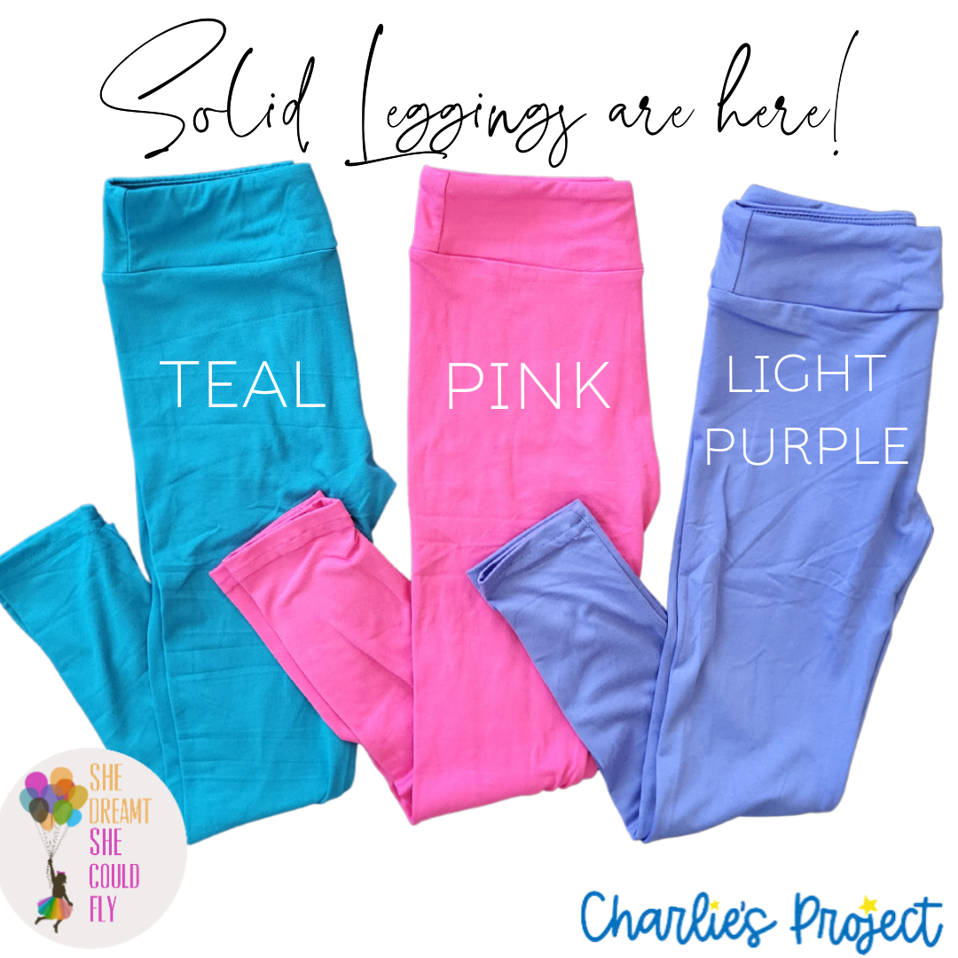 Charlie's Project Mystery Bag Leggings - 3 Pairs, Tween/Women's Size 10-4, Multicolor, Final Sale