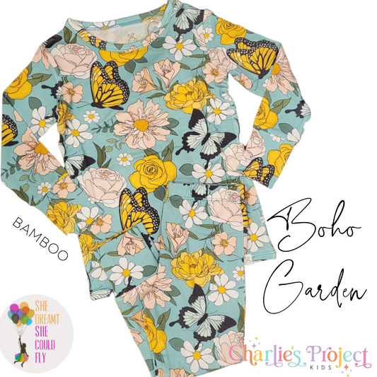 Little Snuggles Boho Garden Bamboo Pajamas