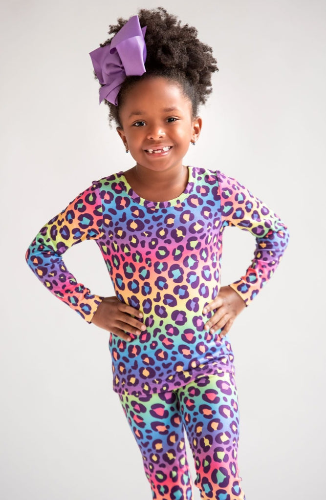 Charlie's Project Rainbow Leopard Cloud Soft Lounge Set